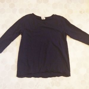 J. Crew crewcuts navy shirt w/ lace trim